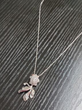 NWOT 925 Sterling Silver Crystal goldfish Pendant Necklace